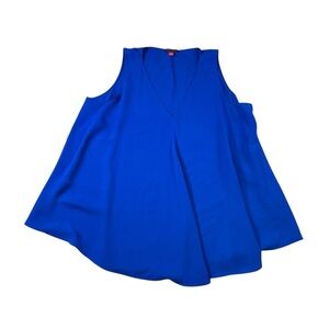 Vince Camuto Blouse Women Large Blue Sleeveless Shirt